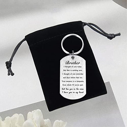 Alotozo Memorial Gifts - Sympathy Keychain for Loss of Loved One - color: Brother Memorial Gifts