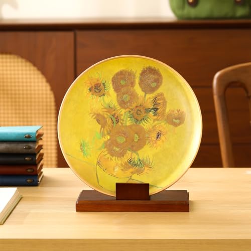 Weysat Wooden Plate Stand for Display 8 Inch Plate Postcard Picture Frame Book Display Stand with Square Block Base Home Office Decorative Table Top Easels - size: 8 Inch