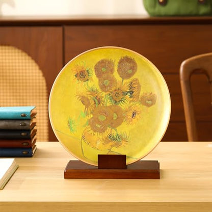 Weysat Wooden Plate Stand for Display 8 Inch Plate Postcard Picture Frame Book Display Stand with Square Block Base Home Office Decorative Table Top Easels - size: 8 Inch