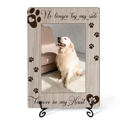 Pet Memorial Picture Frame with Iron Stand, Pet Loss Remembrance Gifts, Dog Memorial Photo Frame, Dogs Lovers Gift for Women or Men, Photo Frame Photo for Tabletop Display - style: Pet Memorial