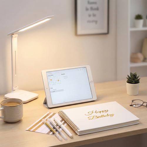 Mooliwe Birthday Guestbook with Pens Stickers Hardbound Book 8.3 x 6.5 Inch Hardcover Hardbound Signature Guest Book for Photobooth Photo Strips Scrapbook Party Supplies (White, Birthday) - color: White