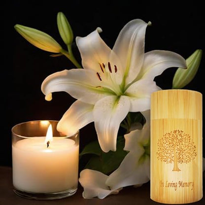 Biodegradable Small Scattering Urns for Human Ashes Adult, Eco Friendly Tubes with Tree of Life Pattern, 1.9''x3.8'', 2 Pcs - size: Small,1.9''x3.8'',2 Pcs