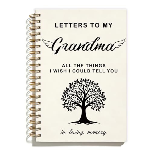 FTKBGHY Memorial Gifts for Loss of Grandma Grief Journal Notebook, Sympathy Notebooks Gifts for Loss of Grandmother, Bereavement Gift, Letters to My Grandma Journal, 5.5x8.3 Inch - color: Colour-9