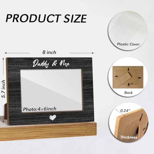 Daddy 4x6 Dad Photo Frame - Fathers Day Wooden Picture Frame - color: XK03
