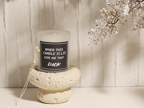 Candles for Men,Husband and Boyfriend, Funny Candles,Sex Candle,Unique Anniversary, Valentine's Day, Birthday, Christmas Gifts, Couple Gift, Single Female Bride Shower Gift, Sandalwood Candle - color: Give Me that Dic*k