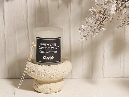 Candles for Men,Husband and Boyfriend, Funny Candles,Sex Candle,Unique Anniversary, Valentine's Day, Birthday, Christmas Gifts, Couple Gift, Single Female Bride Shower Gift, Sandalwood Candle - color: Give Me that Dic*k