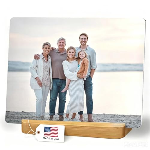 LOUISMIAA Custom Metal Picture Frame Prints,Personalized Photo Frames with Easel,Customized Metal Collage Picture Frame Gift for Family,Lover,Friend,Couple - color: StyleB