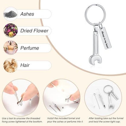 Oinsi Men's Cremation Jewelry Made Of 316L Stainless Steel Hammer Memorial Urn Necklace Pendant Keepsake Holder Jewelry For Ashes - color: B-Silver
