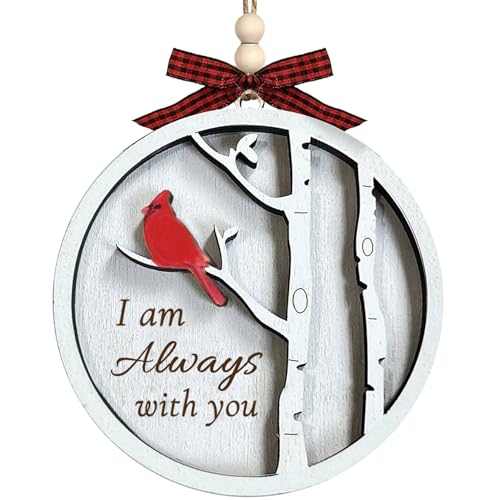 Cardinals Gifts, Red Cardinal Wooden Memorial Ornaments, Sympathy Gifts for Loss of Loved One, Grief Gifts, Bereavement Gift Ideas, Remembrance Memorial Gift for Loss of Mom, Cardinal Christmas Decor - style: 1 Cardinal Birds
