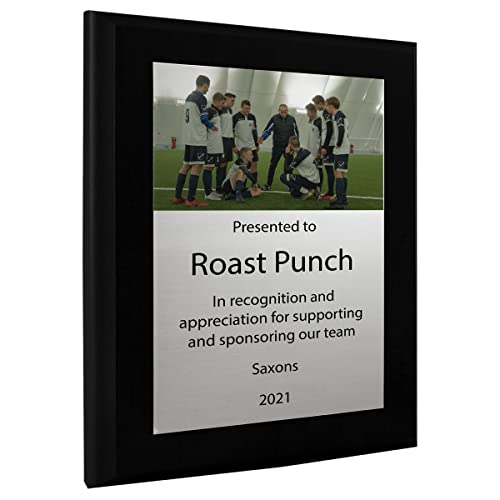 Support and Sponsor Team Plaque - Include your Custom Message, Photo and Logo (8 X 10") - size: 8 X 10"