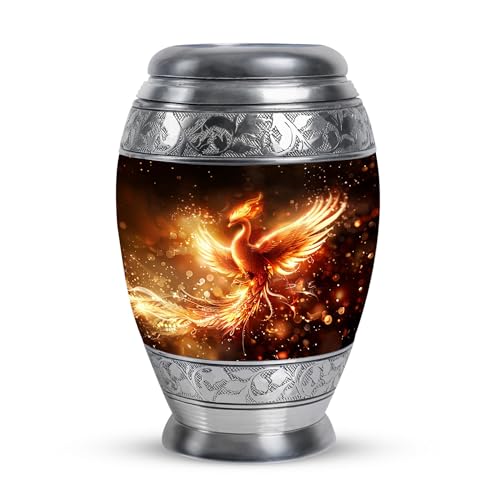 Phoenix Bird, Human Remains, 3 Inch, Metal Urns, Pack of 1, Handcrafted, Miniture for Male & Female, Small Keepsake, Little - size: 3 inch Keepsake 1PC