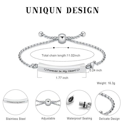 Minicremation Shiny Crystal Cremation Bracelet for Ashes for Women Cube Urn Bangle Locket Ash Holder Memorial Jewelry Bracelet Keepsake Gift - color: 2pcs
