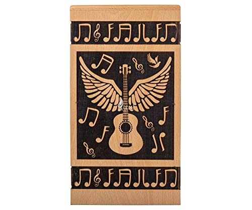 Guitar Wings Wooden Urn for Human Ashes, Medium 115 Cu in, Beechwood - color: Beechwood, size: Medium (115 lbs)