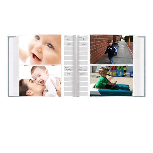 Pioneer Photo Albums DA-200COLB/B 200-Pocket Embossed Baby Leatherette Frame Cover Album for 4 by 6-Inch Prints, Blue - size: 8.875inchesx9inchesx2.125inches