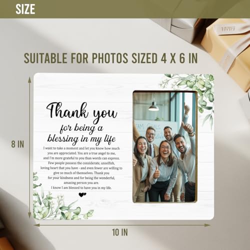 Thank You Gifts Picture Frame for Friends Women Men, Thank You for Being a Blessing in My Life Picture Frame - color: Thank You