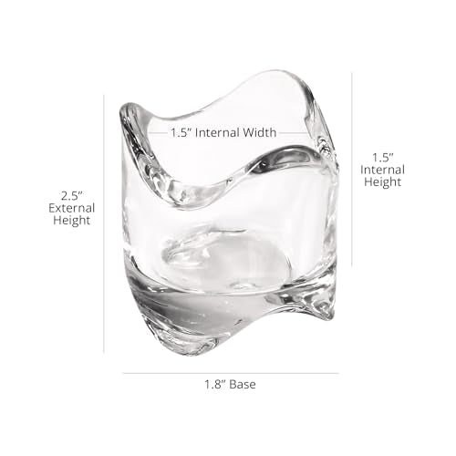 Royal Imports Glass Tea Light Candles Holder 2.5" Tall, Set of 6 | Heat-Resistant, Sturdy Candle Holder Centerpieces for Tables Glass Votive Holders Weddings, Parties, Home & Event Decorations