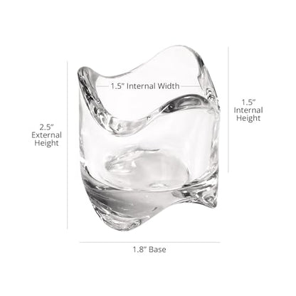 Royal Imports Glass Tea Light Candles Holder 2.5" Tall, Set of 6 | Heat-Resistant, Sturdy Candle Holder Centerpieces for Tables Glass Votive Holders Weddings, Parties, Home & Event Decorations