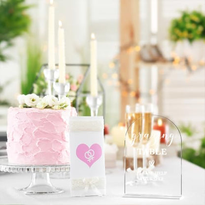 Grazing Table Sign, Grazing Table Supplies, Clear Acrylic Wedding Signs - color: Grazing Table