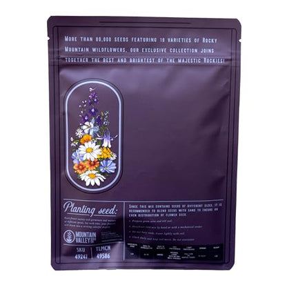 Mountain Valley Seed Co Wildflower Seed - Rocky Mountain Mix 2 oz Non-GMO | 80,000 Seeds – 18 Varieties – Bulk Pollinator-Friendly Blend for Planting - style: Rocky Mountain