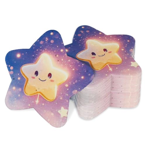 nulala 20Pack Stars Plantable Seed Paper Cards,Handmade with Wildflower Seeds,Creative Cards for Children's Birthday Party,Baby Shower, Wedding Favors, Gift Wrapping - size: Star