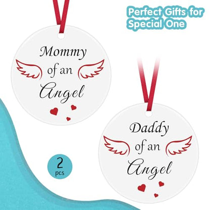 Loss Memorial Gifts Mommy of an Angel Daddy of an Angel Ceramic Ornaments Miscarriage Keepsake Pregnancy Loss Gifts Baby Memorial Gifts Sympathy Gifts for Infant Loss Child Loss