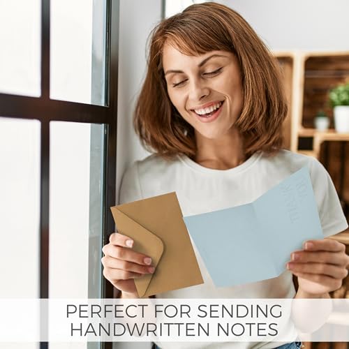 ZICOTO Beautiful Thank You Cards Set of 30 With Envelopes and Stickers | Elegant Blank Cards for Personalized Notes - Bulk Stationary Set for All Occasions Incl. Weddings, Business & Baby Showers - color: Blue