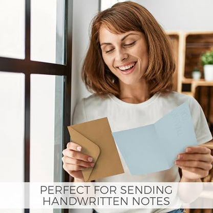 ZICOTO Beautiful Thank You Cards Set of 30 With Envelopes and Stickers | Elegant Blank Cards for Personalized Notes - Bulk Stationary Set for All Occasions Incl. Weddings, Business & Baby Showers - color: Blue