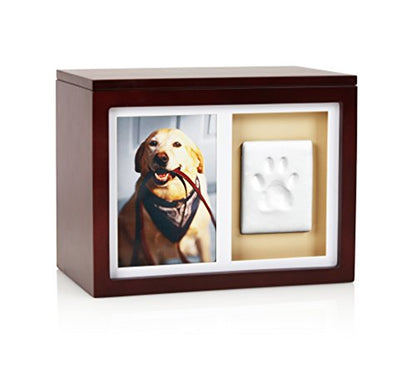 Pearhead Pet Memory Box & Urn - Solid Wood, Espresso Finish, Collars - color: Espresso
