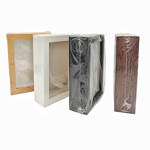 Shadow Box Picture Frame with HD Transparent PET Board-Wooden Hollow Photo Frame for Flower Pressing,Seashell Display Box ,Memorial Shadow Box. (Mixed Color, 4.7X6.7inch,4PCS) - color: Mixed Color, size: 4.7X6.7inch,4PCS