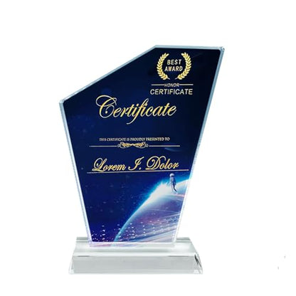 Crystal Sublimation Blanks Sublimation Glass for Custom Picture Photo Frame, Award Plaque, Crystal Tabletop Decor, In-Loving Memory Sublimatin Printing Products (Irregular)