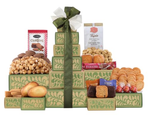 The Sympathy Gift Tower by Wine Country Gift Baskets Perfect for Condolences Gifts for Loss, Bereavement, Kosher, Food Care Package for Delivery to their Door!