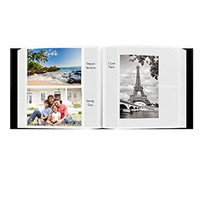 Pioneer Photo Albums CLB-246/BK 200-Pocket European Bonded Leather Photo Album for 4 by 6-Inch Prints, Black - color: Black