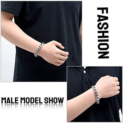 constantlife Cremation Bracelet for Ashes Men Memorial Jewelry Stainless Steel Hand Chain Personalized Customization Keepsake - 7.1 in/ 7.9 in/8.7 in/9.5 in - color: A-Customize