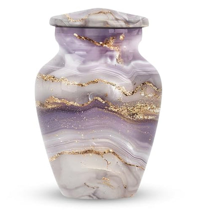 Purple Abstract Urn for Human Ashes - color: Rose Gold Serenity, size: 3 Inch - Pack of 1