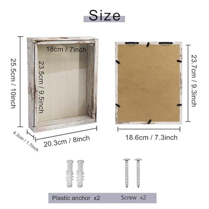 Ticket Shadow Box with Slot , Top Loading Shadow Box Display Case Frame Ready to Hang Memory Box , Pins, Awards, Medals, Wedding and Photos, White, 8x10 - color: White, size: 8*10