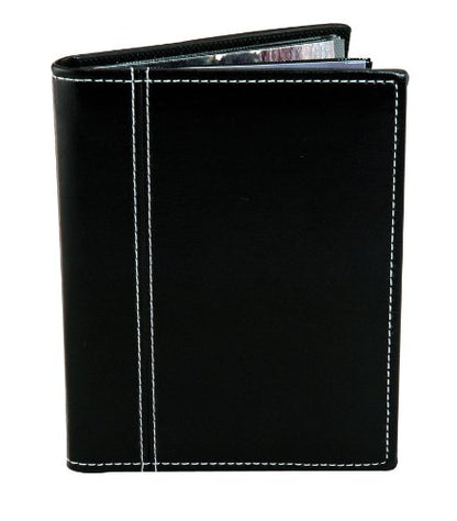 Neil Enterprises Inc. 4x6 Black Photo Album with White Stitching - Holds 24 Photos