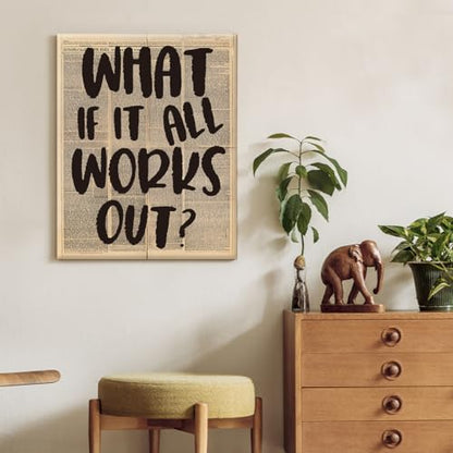 Retro Newspaper Canvas Wall Art Inspirational Typography Print Picture - color: Retro Newspaper