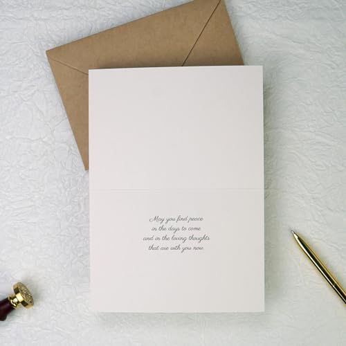 Sympathy Cards with Envelopes, Sympathy Cards, 24 Pack with Thoughtful Messages, 4 Designs Condolences Card Assortment Boxed with Kraft Envelopes, Bereavement Cards Bulk, Greenery Eucalyptus