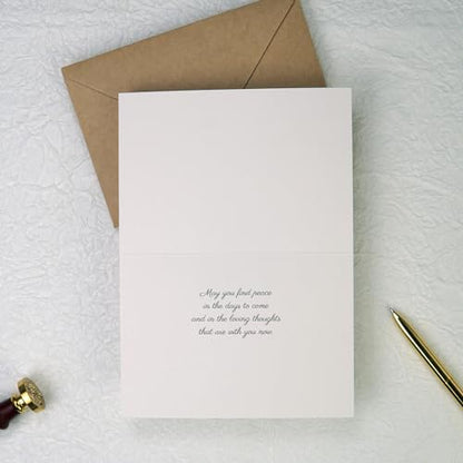 Sympathy Cards with Envelopes, Sympathy Cards, 24 Pack with Thoughtful Messages, 4 Designs Condolences Card Assortment Boxed with Kraft Envelopes, Bereavement Cards Bulk, Greenery Eucalyptus