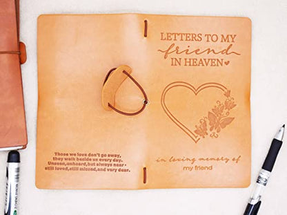 Friend Memorial Remembrance Gift-Bereavement Gift-Refillable Travel Photo Diary Journal-Those We Love Don't Go Away-Letters to My Friend in Heaven,In Loving Memory-Sympathy Gifts for Loss of Friend - style: 7-Letters to My friend in Heaven