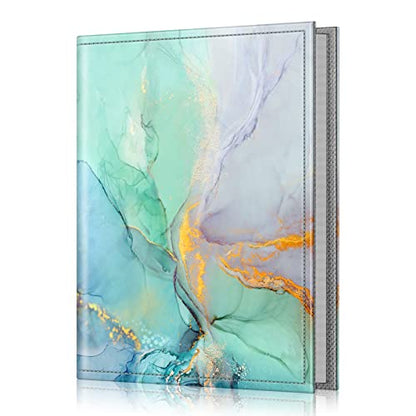 Fintie Photo Album 4x6 Photos - 52 Pockets Small Wallet Albums For Family | Vegan Leather Cover, 4X6 Picture Keepsakes, Family/Wedding/Travel Memory Book, Baby/Kids/Boys/Girls Gift, Emerald Marble - color: Emerald Marble