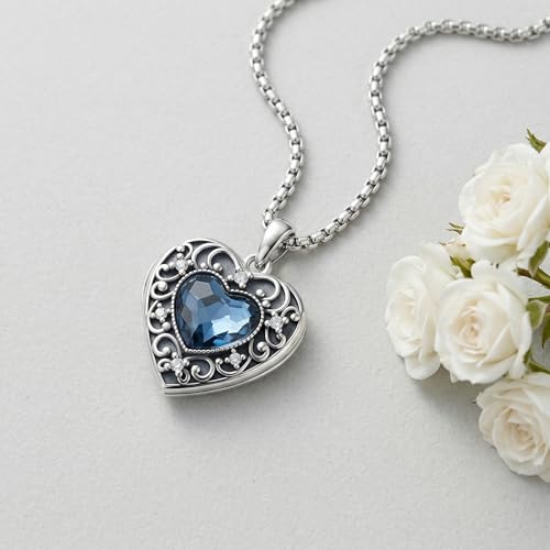 Heart Locket Necklace that Holds Pictures Memorial Jewelry Gifts