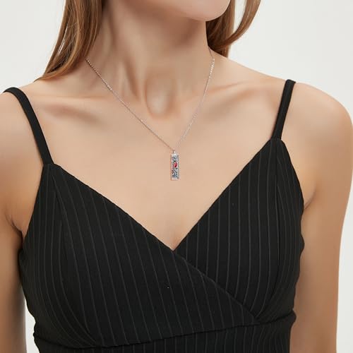 Flower Cute Animal Sterling Silver Pendant Urn Ashes Necklace for Women BF0709 - color: Bar *Cardinal 1