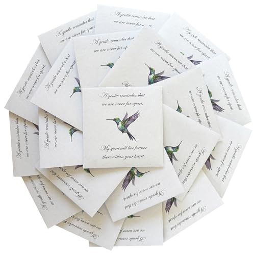 Forget Me Not Seeds - Hummingbird Funeral Favors - Prefilled Seed Packets - Ready to Give - Pack of 20 - color: Hummingbird