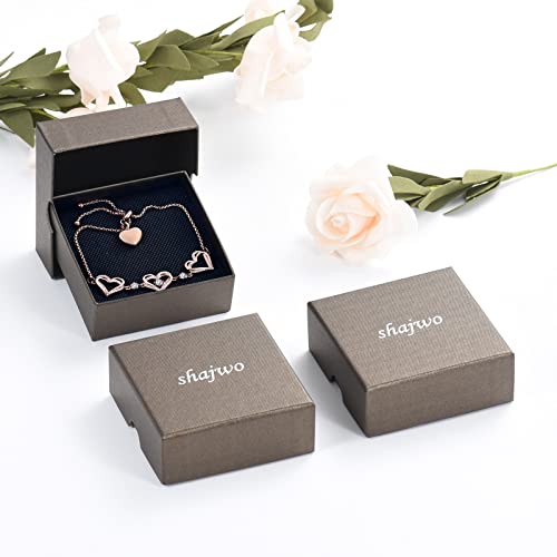 shajwo Heart Urn Bracelet for Ashes for Women - color: Rose Gold-White