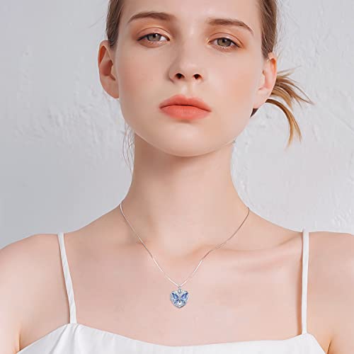 WINNICACA Cremation Jewelry for Ashes Locket Ashes Necklace Urn Necklace for Women Sterling Silver Cremation Necklace for Ashes Fine Keepsake Picture Necklace Memorial Jewelry - style: B01-Butterfly Urn Locket Necklace