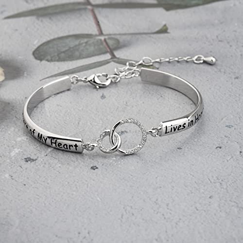 Zuo Bao Memorial Jewelry Sympathy Gift A Piece of My Heart Lives In Heaven Bracelet Loss Jewelry Gift - color: A Piece of My Heart S