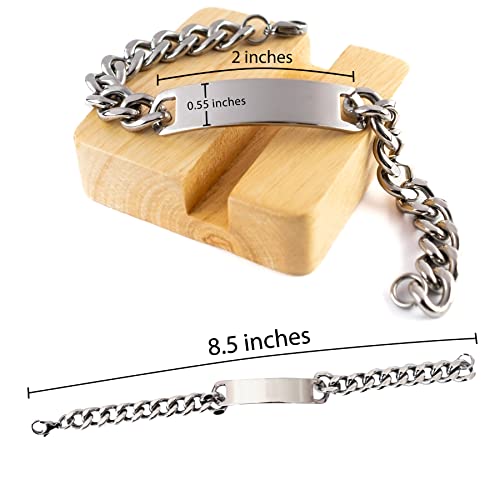 Marley Paw Print Name Cuban Chain Stainless Steel Bracelet - Loss of Pet Remembrance ID Plate Bracelet Dog Cat Pet Paw Pet Lover Memorial Gifts For Men Women, Engraved Adjustable