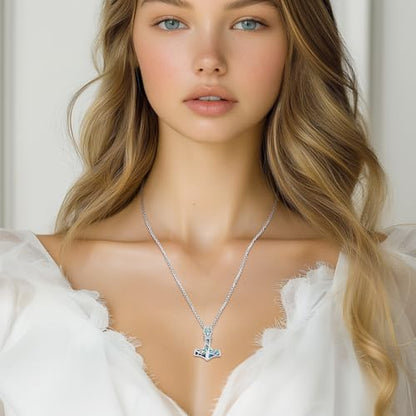 Sterling Silver Tree of Life Necklace for Women Oval Family Tree Necklace Abalone Shell Moonstone Pendant Mother Day Necklace for Mom Tree of Life Jewelry - style: Tree of Life-Thor hammer-Abalone Shell