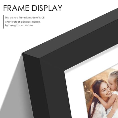 DUENPY 17x23 9 Opening Collage Frame For 9 5x7 Photos Black - color: Black, size: 17x23（5x7 opening）